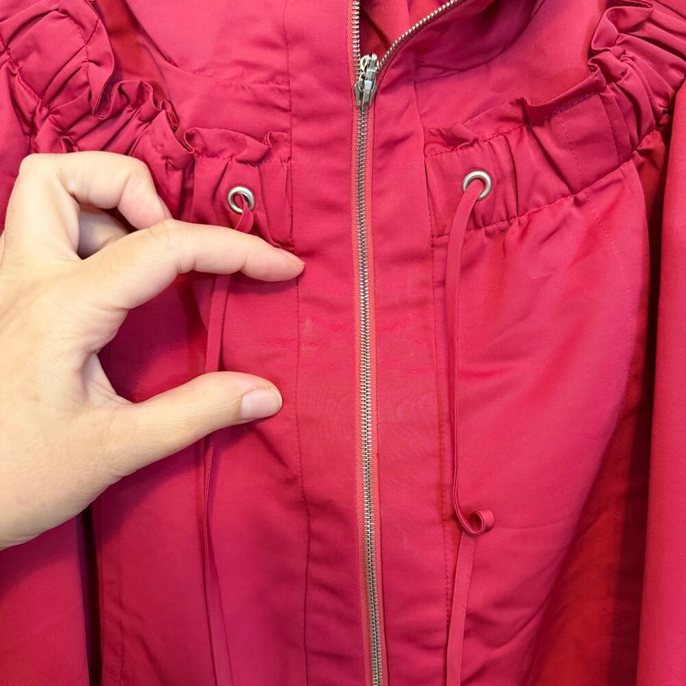 SoCa St John Windbreaker Jacket Large Pink Bomber Hooded Gorpcore Outdoor Hiking - Picture 4 of 7